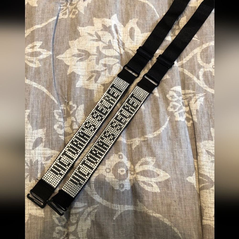 Black and Silver Shine/bling Removable Straps